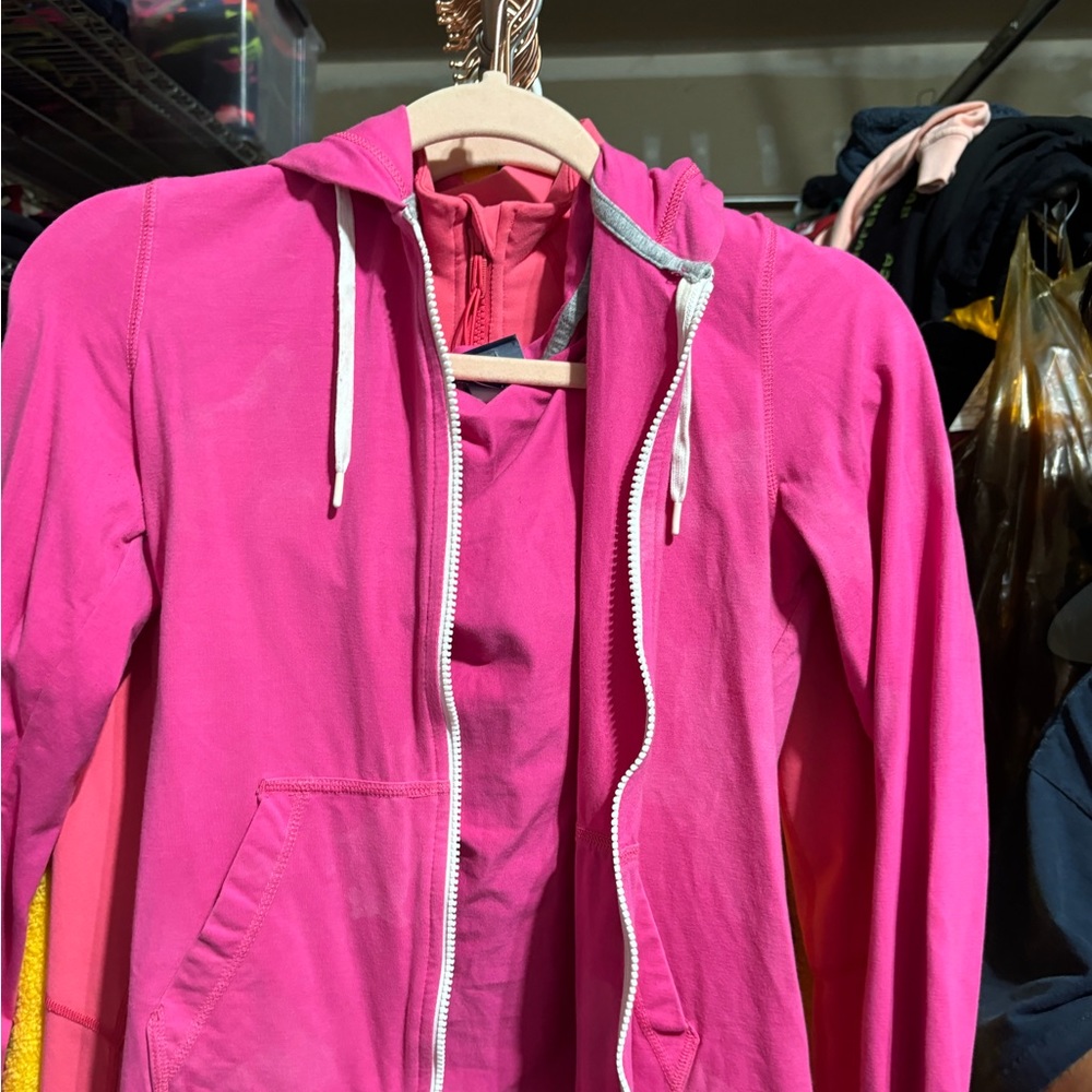Nike pink zip up hoodie